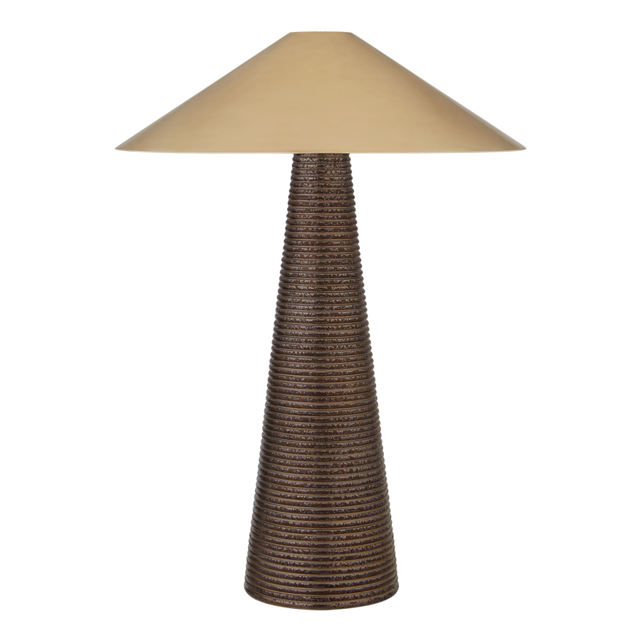 Miramar Crystal Bronze with Antique Brass Shade Table Lamp
