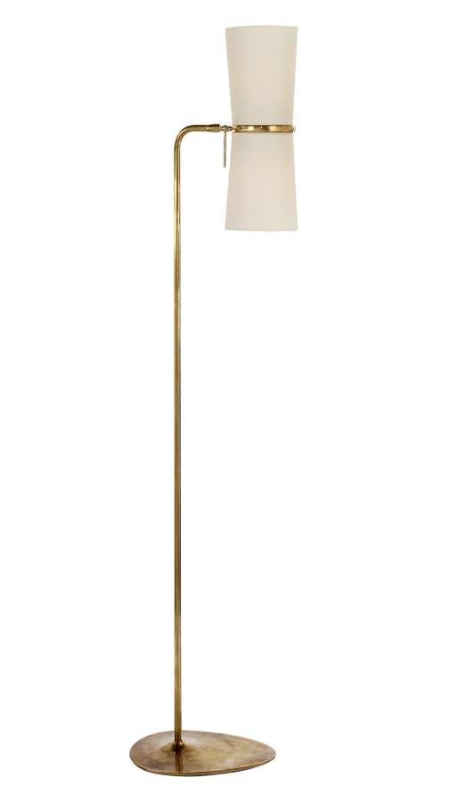 Clarkson Antique Brass with Shades Floor Lamp