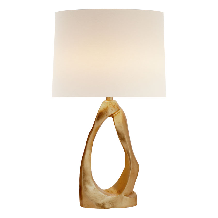 Cannes Gild with Linen Shade Table Lamp