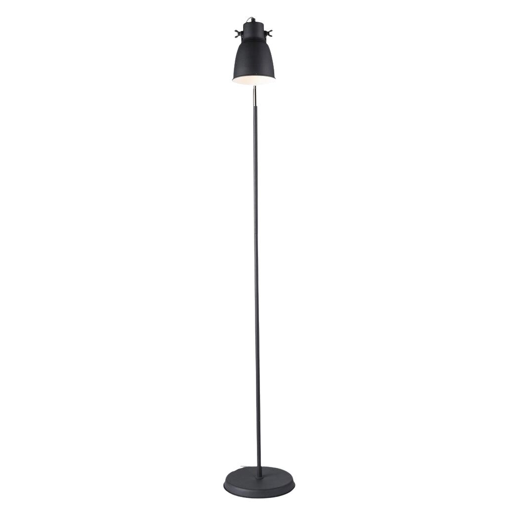 Adrian Black Industrial Floor Lamp