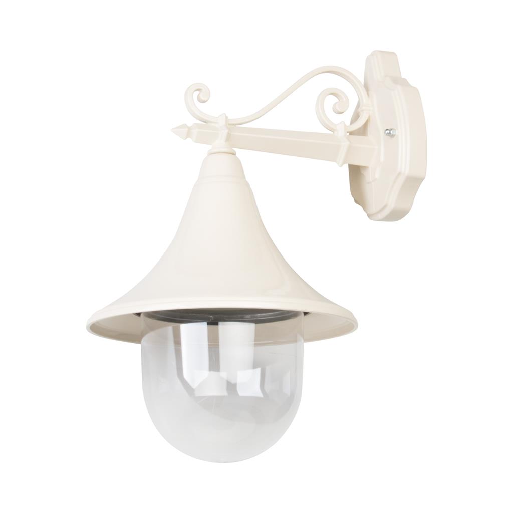Moldova Moulded Acrylic Beige Straight Arm Outdoor Wall Light