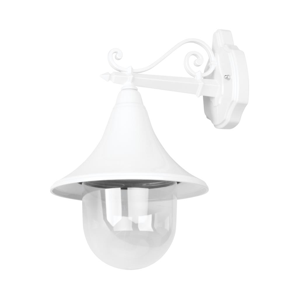 Moldova Moulded Acrylic White Straight Arm Outdoor Wall Light