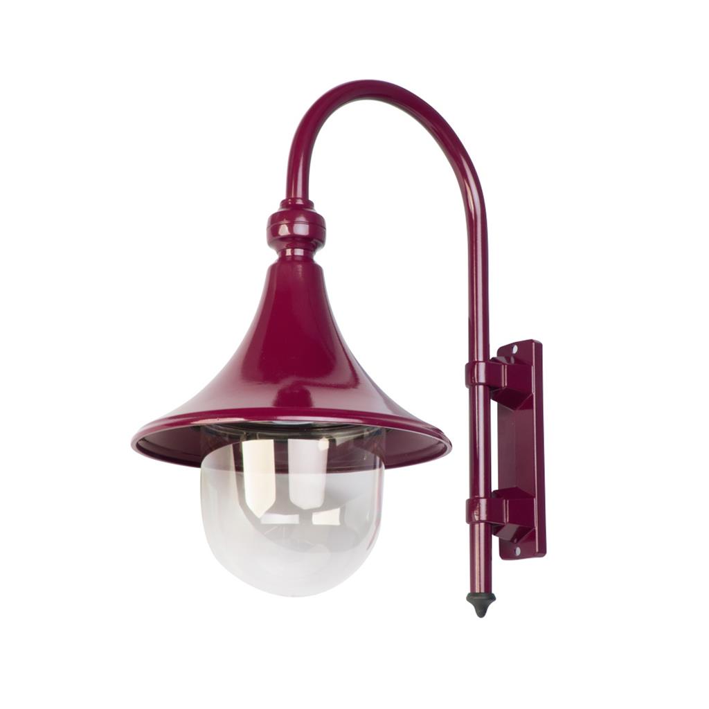 Moldova Moulded Acrylic Burgundy Downward Arm Outdoor Wall Light