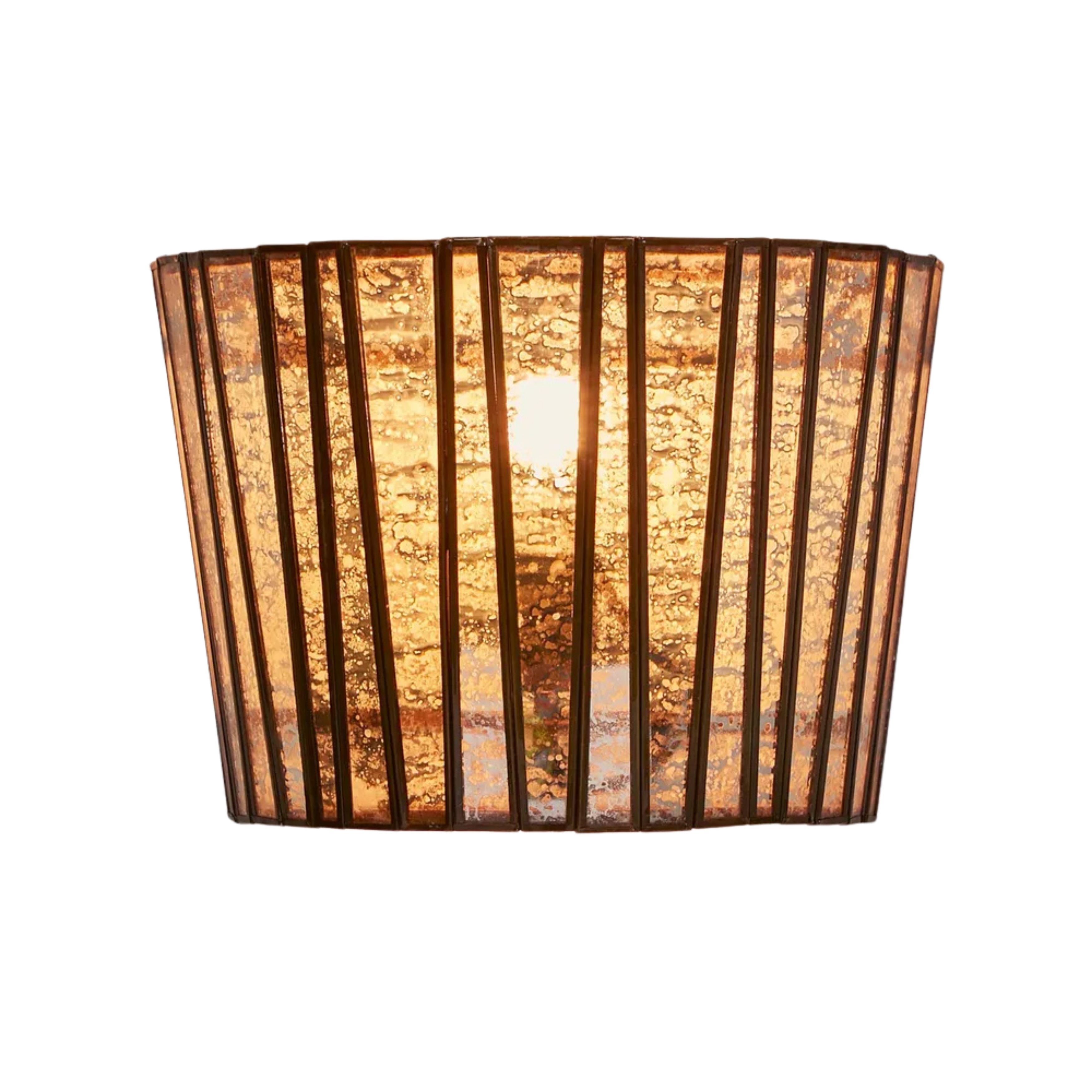 Reagan Antique Copper Half Round Wall Lamp