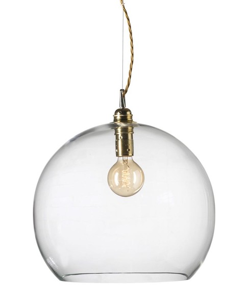 Rowan Dome Clear Glass Gold Pendant Light