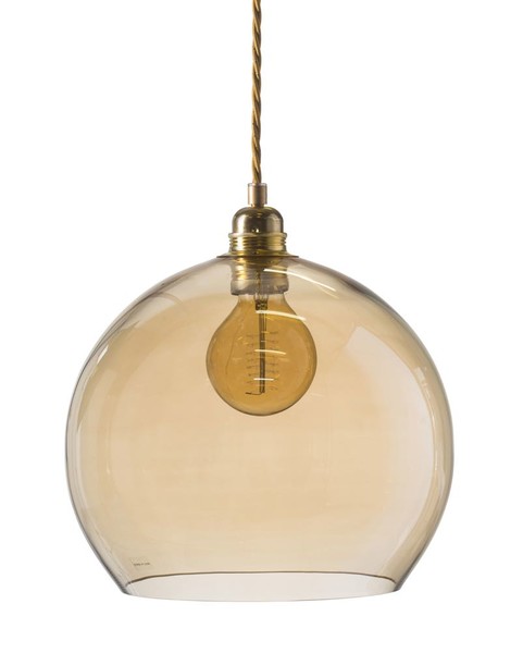 Rowan Dome Golden Smoke Glass Pendant Light