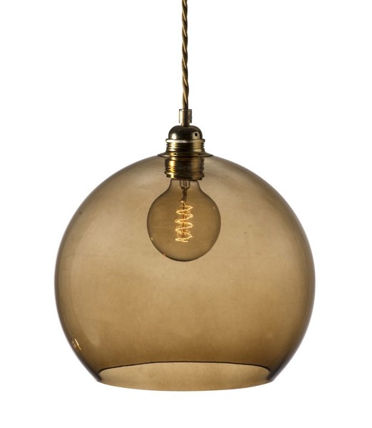 Rowan Dome Chestnut Brown Glass Pendant Light