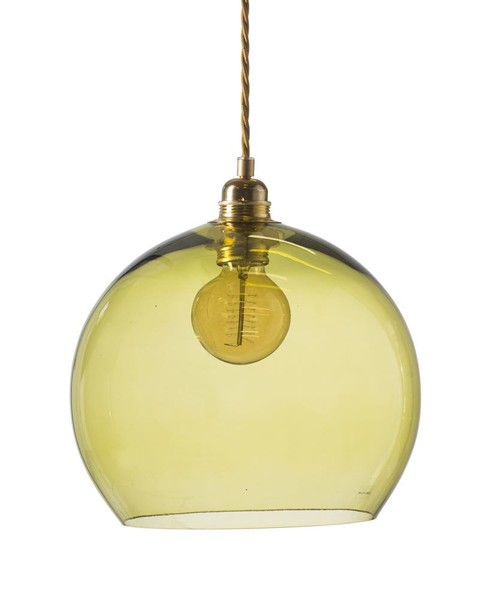 Rowan Dome Olive Glass Pendant Light