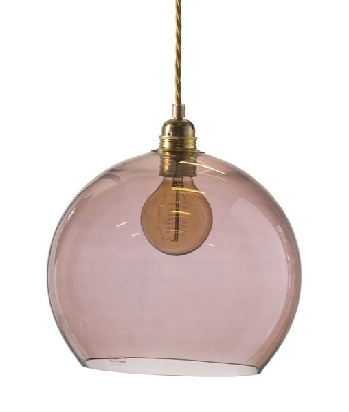 Rowan Dome Obsidian Glass Pendant Light
