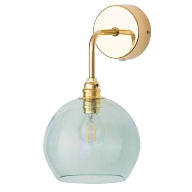 Rowan Dome Forest Green Glass Wall Light