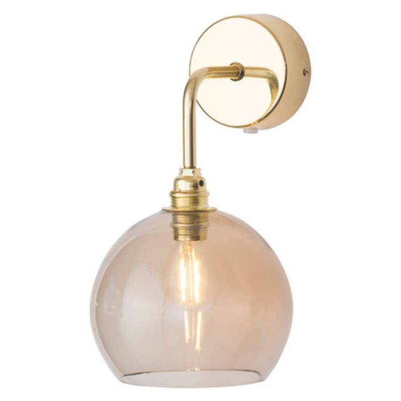 Rowan Dome Chestnut Brown Glass Wall Light