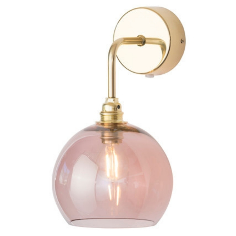 Rowan Dome Obsidian Glass Wall Light