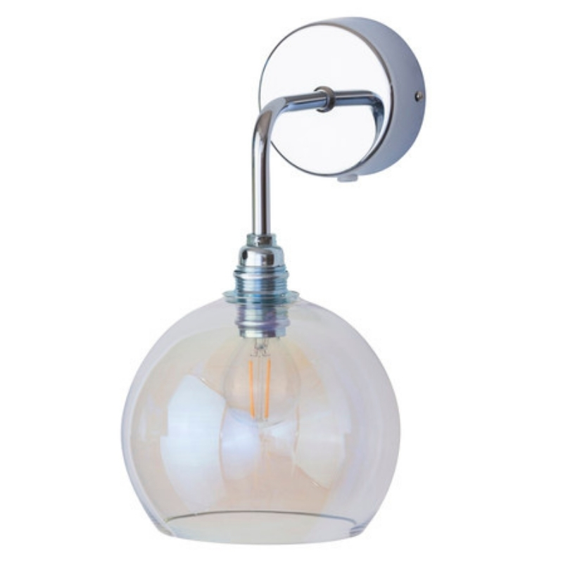 Rowan Dome Chameleon Glass with Silver Wall Light
