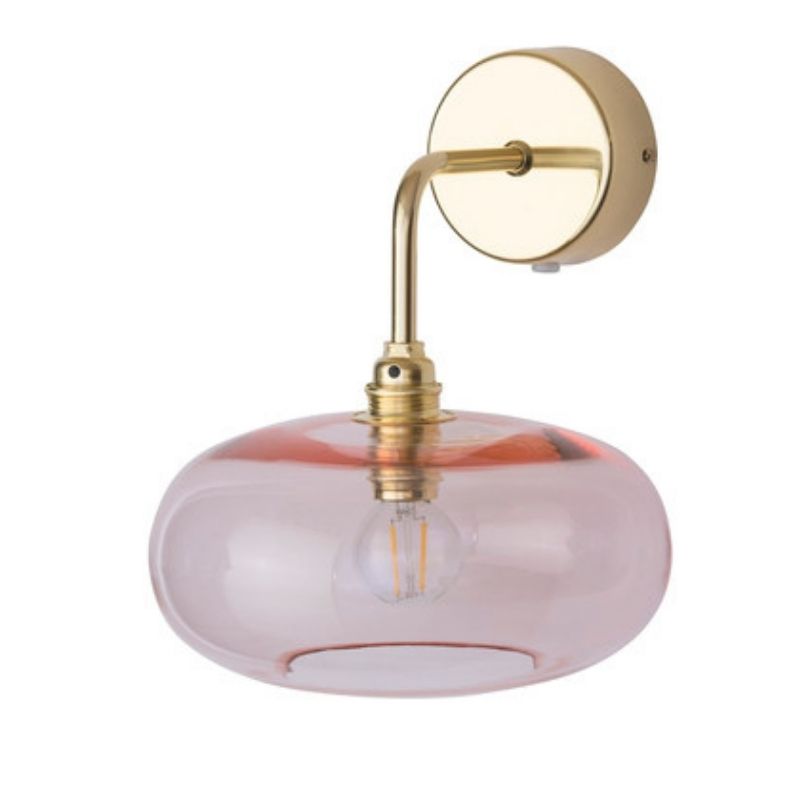 Horizon Bright Coral Glass Wall Light