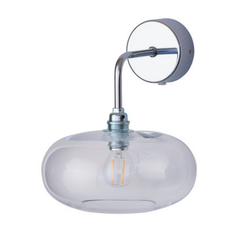 Horizon Clear Glass with Silver Wall Light