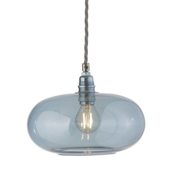 Horizon Topaz Blue Glass Pendant Light