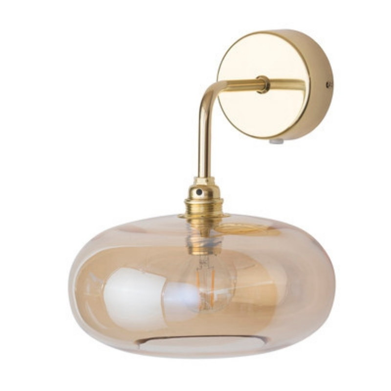 Horizon Golden Smoke Glass Wall Light