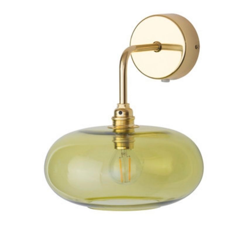 Horizon Olive Glass Wall Light
