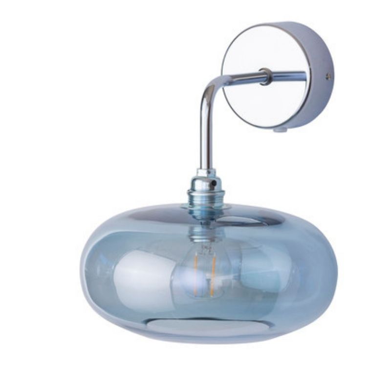 Horizon Topaz Blue Glass Wall Light