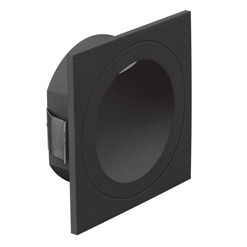 You Square Black Recessed LED Step Light
