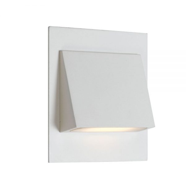 Brix White LED Wall Step Light