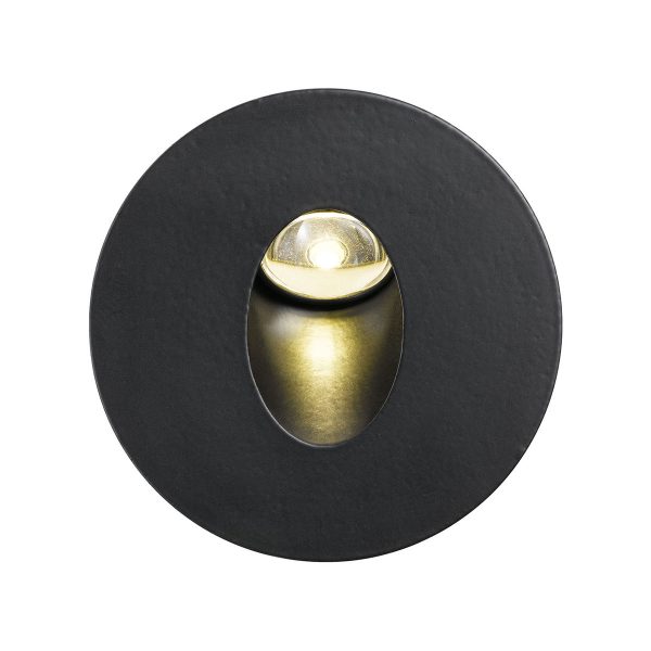 Santana Recessed Round Black Step Light