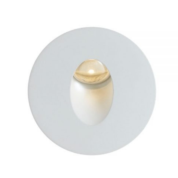 Santana Recessed Round White Step Light