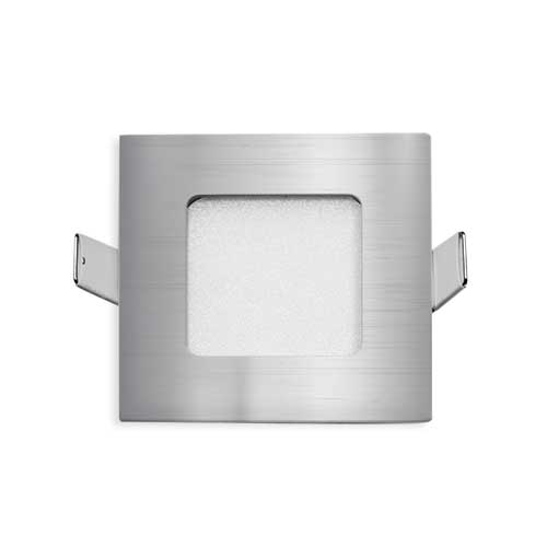 Sante Square Silver Recessed Step Light