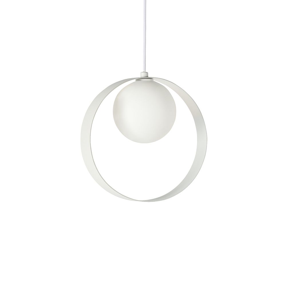 ABC Round White Pendant Light
