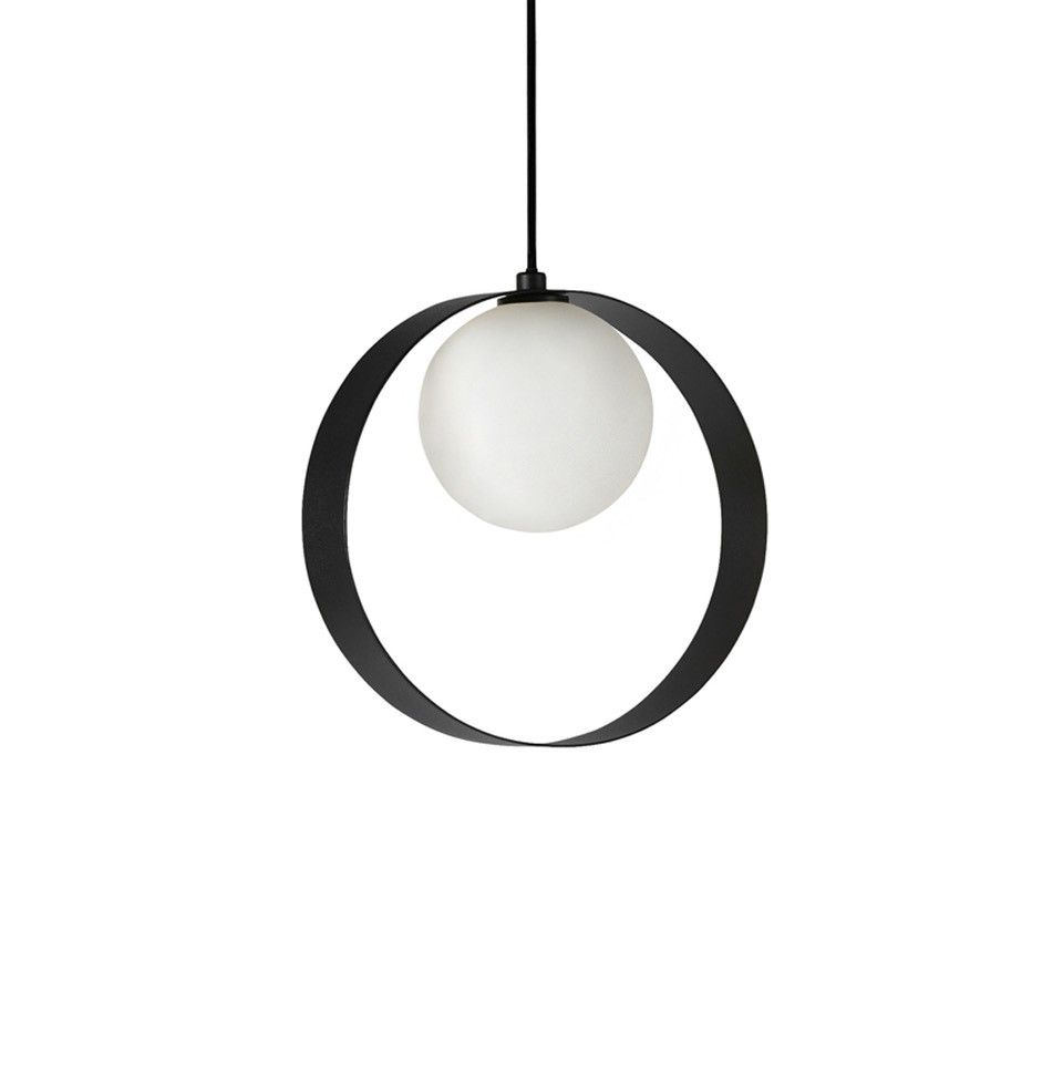 ABC Round Black Pendant Light