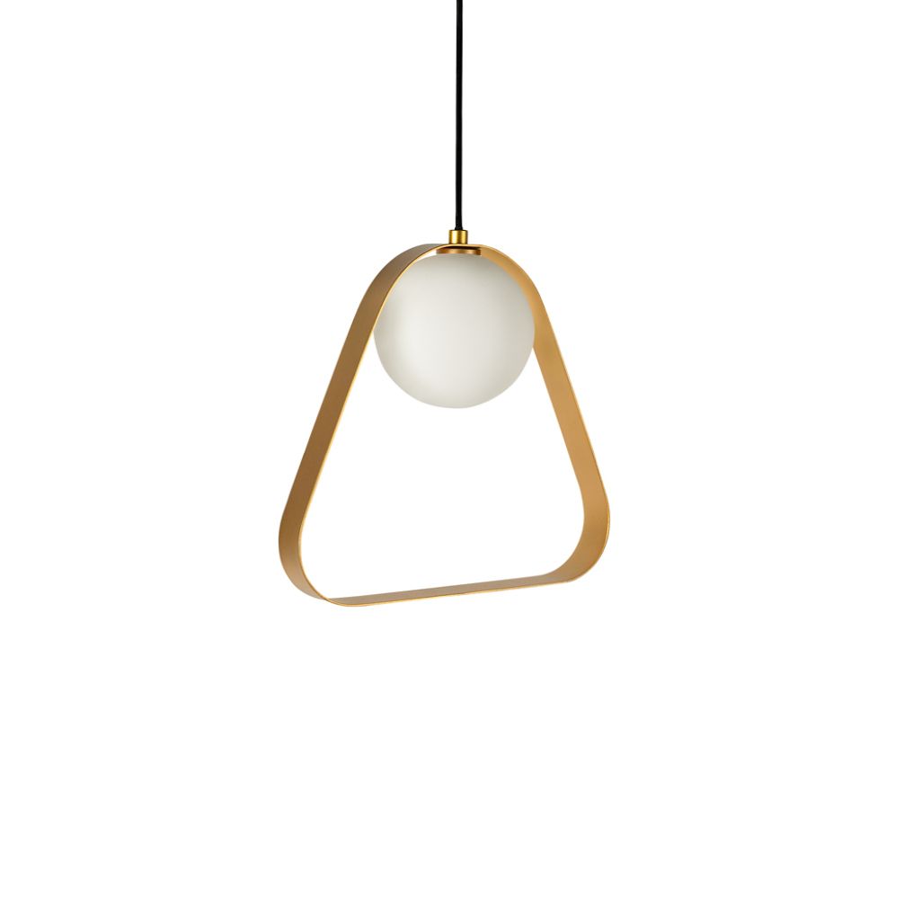 ABC Triangle Gold Pendant Light