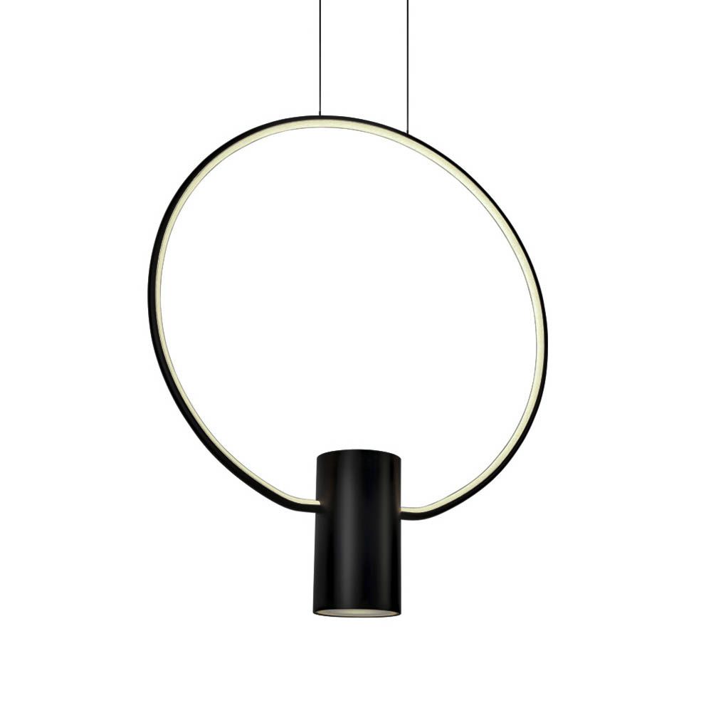 Aurora Ring Black LED Pendant Light