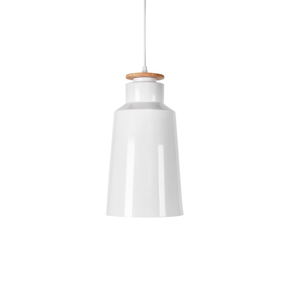 Stella Tall White Industrial Pendant Light