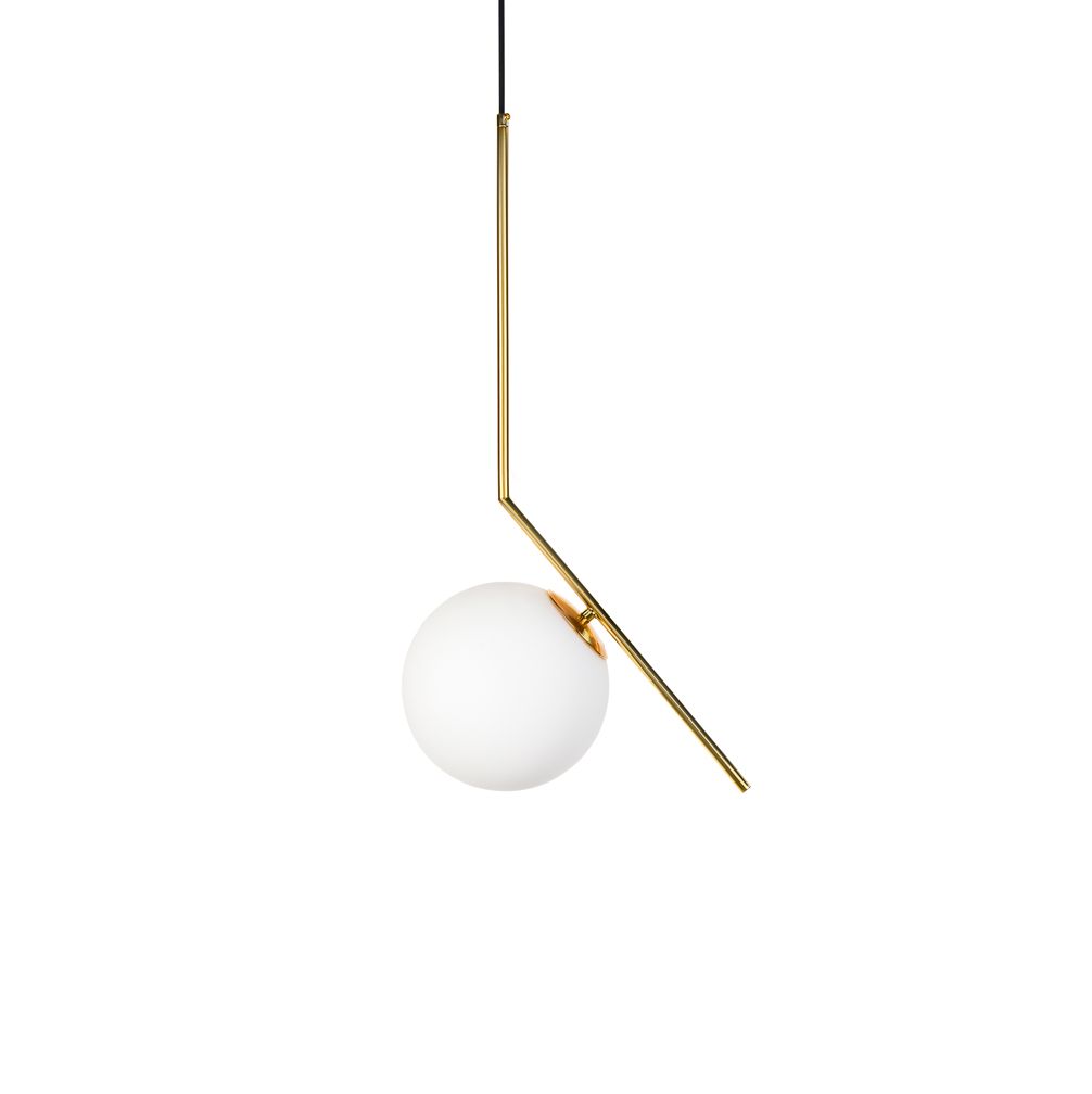 Luna Gold and Opal White Pendant Light