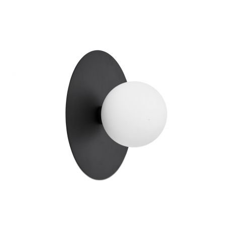 Orb Frosted Opal Glass with Disc Wall Light