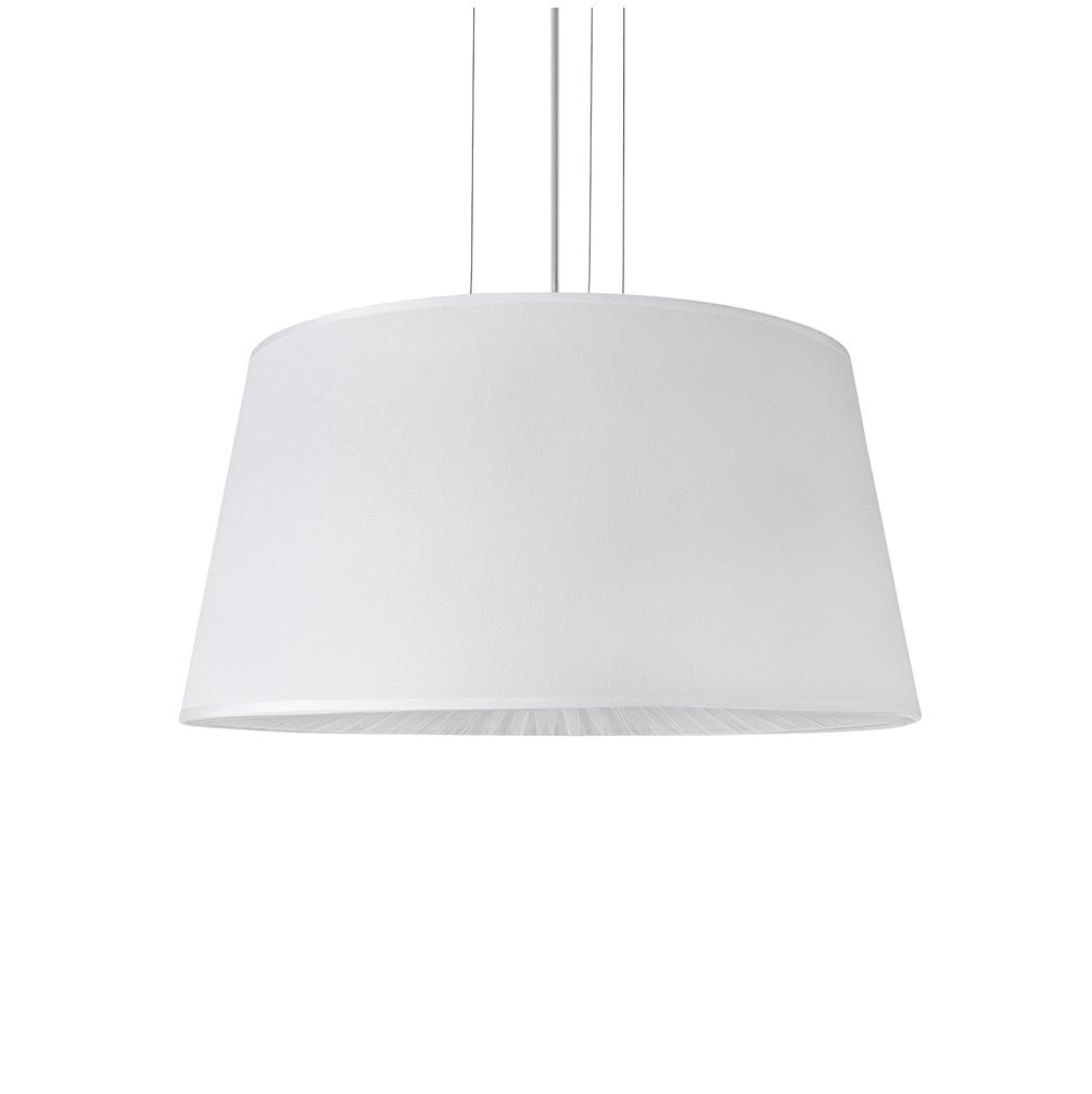 Drum White Fabric Shade Pendant Light