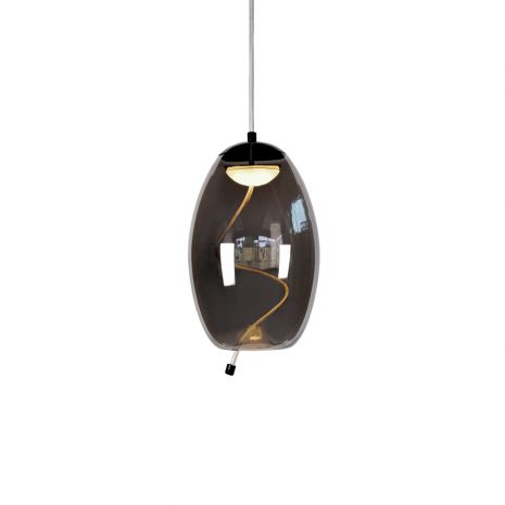 Nora Bell Smoke Glass Pendant Light