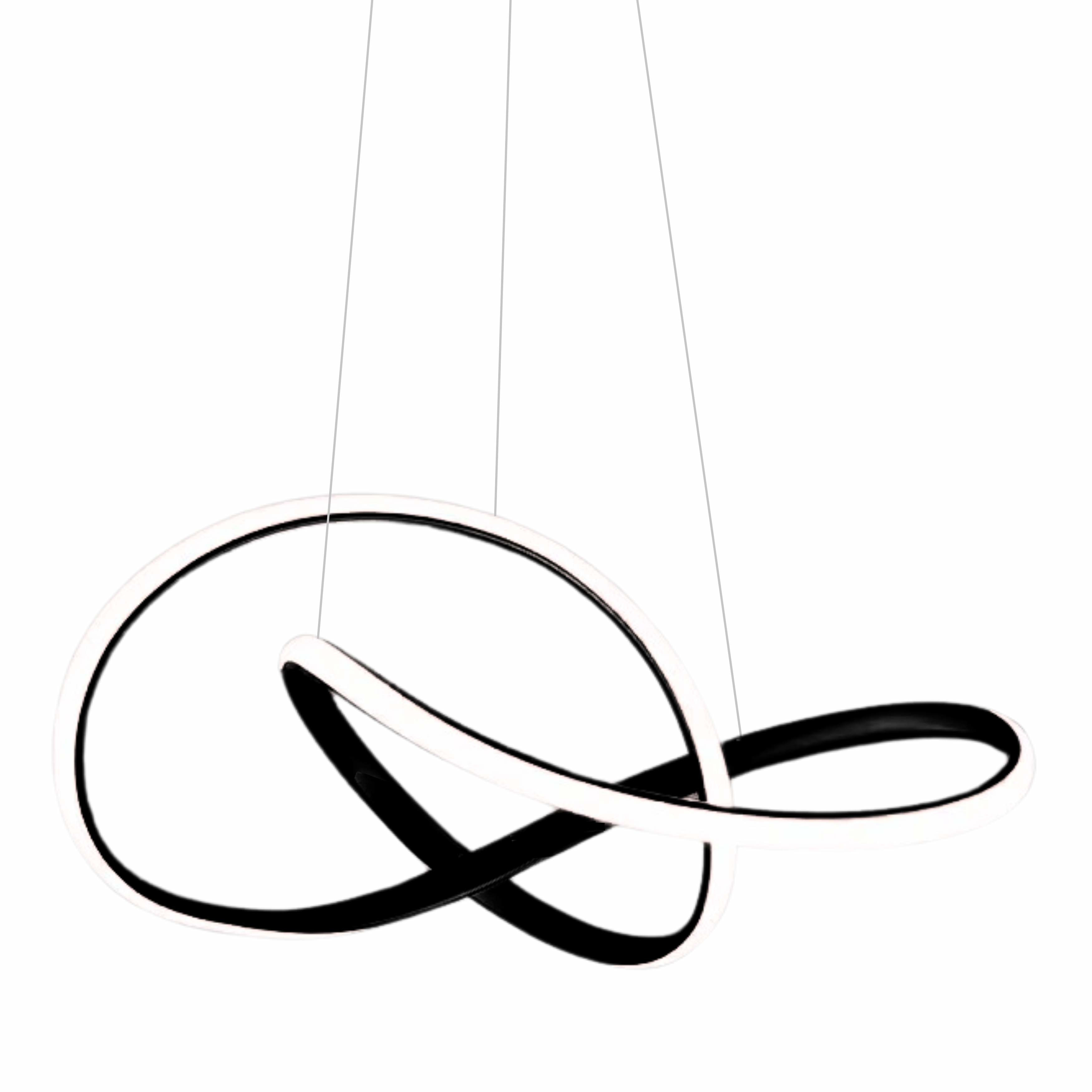 Twisted Knots LED Pendant Light - Black