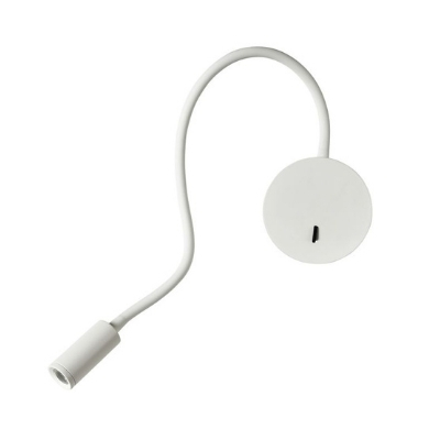 Eye White Adjustable Wall Light with Switch