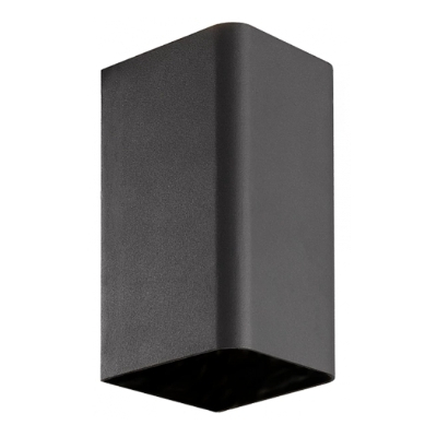 May Black Rectangle Up/Down Exterior Wall Light