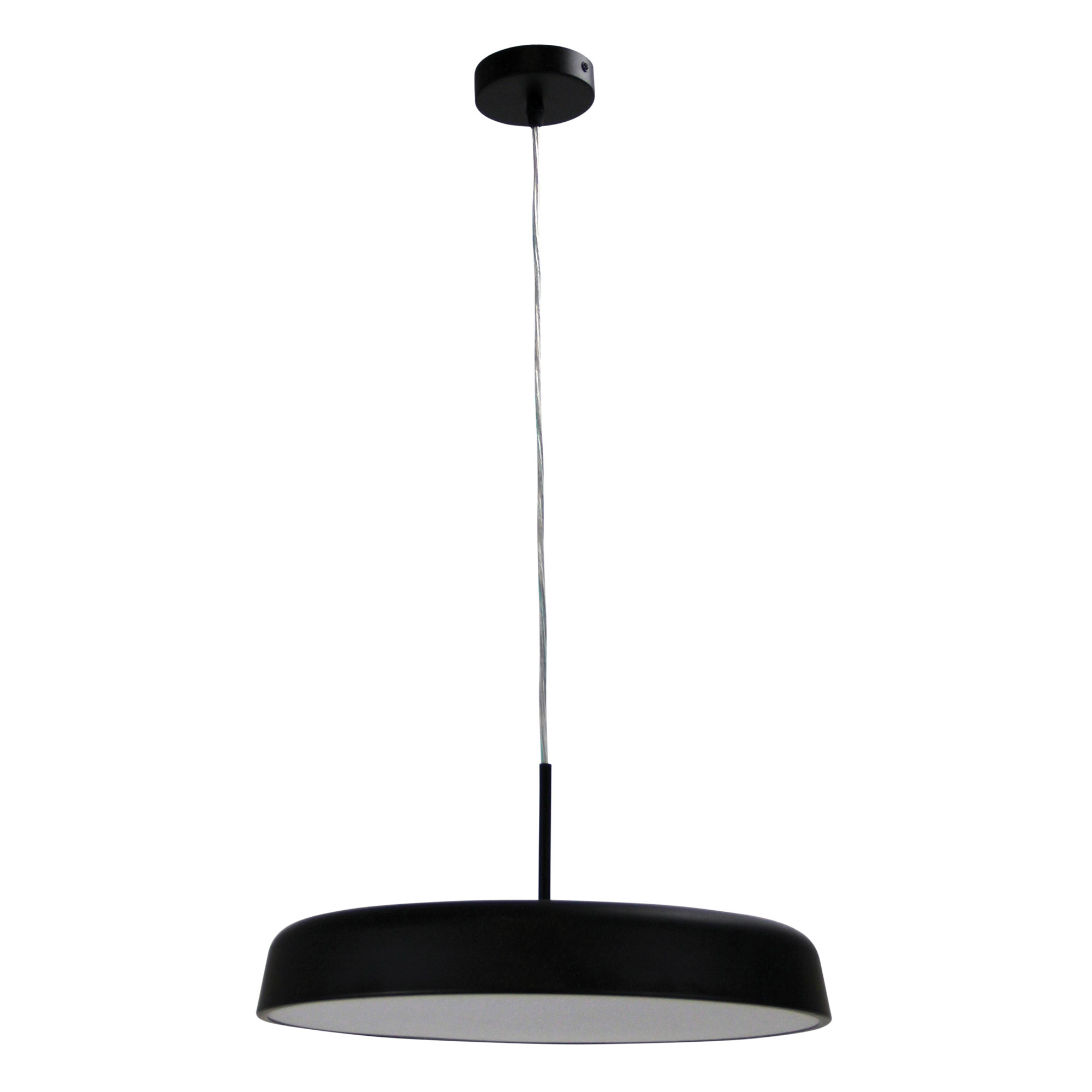 Mandy Disc Black CCT LED Contemporary Pendant Light