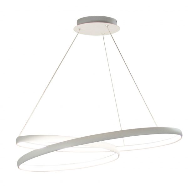 Spiral White LED Pendant Chandelier
