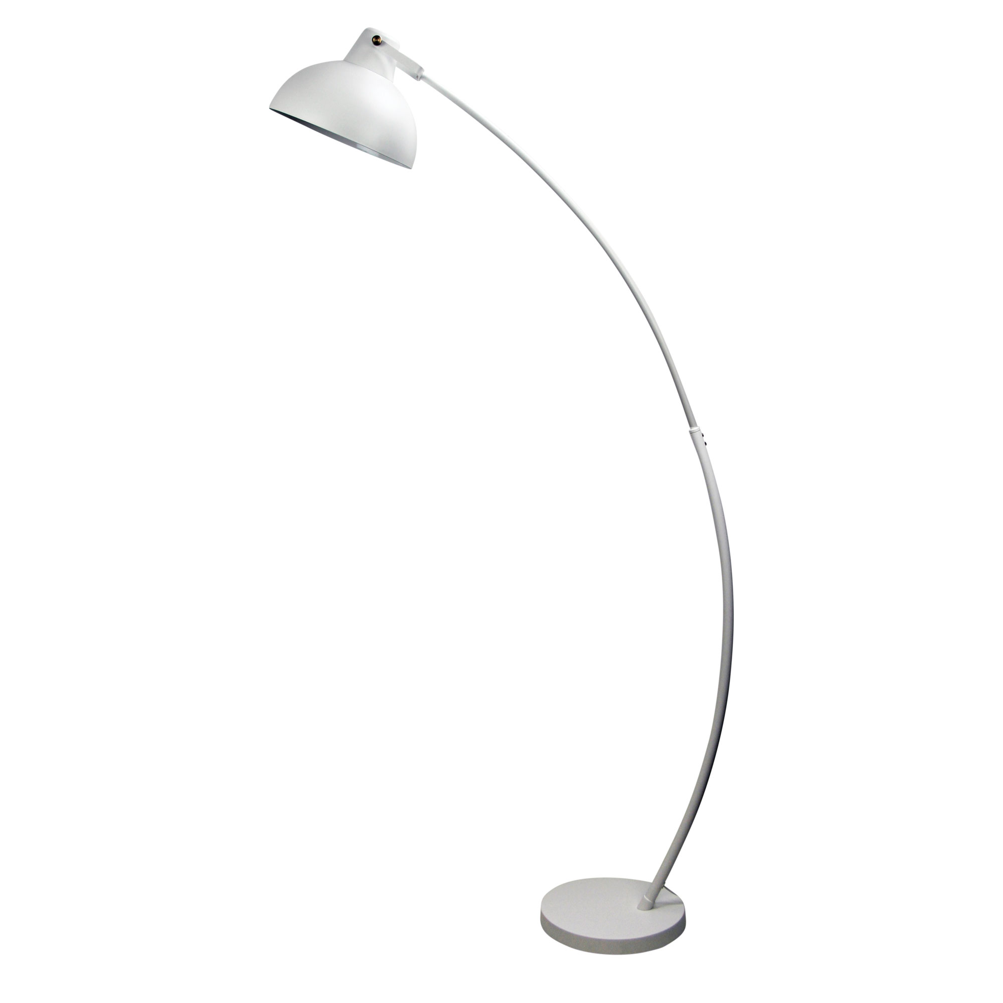 Lucas Arced White Floor Lamp