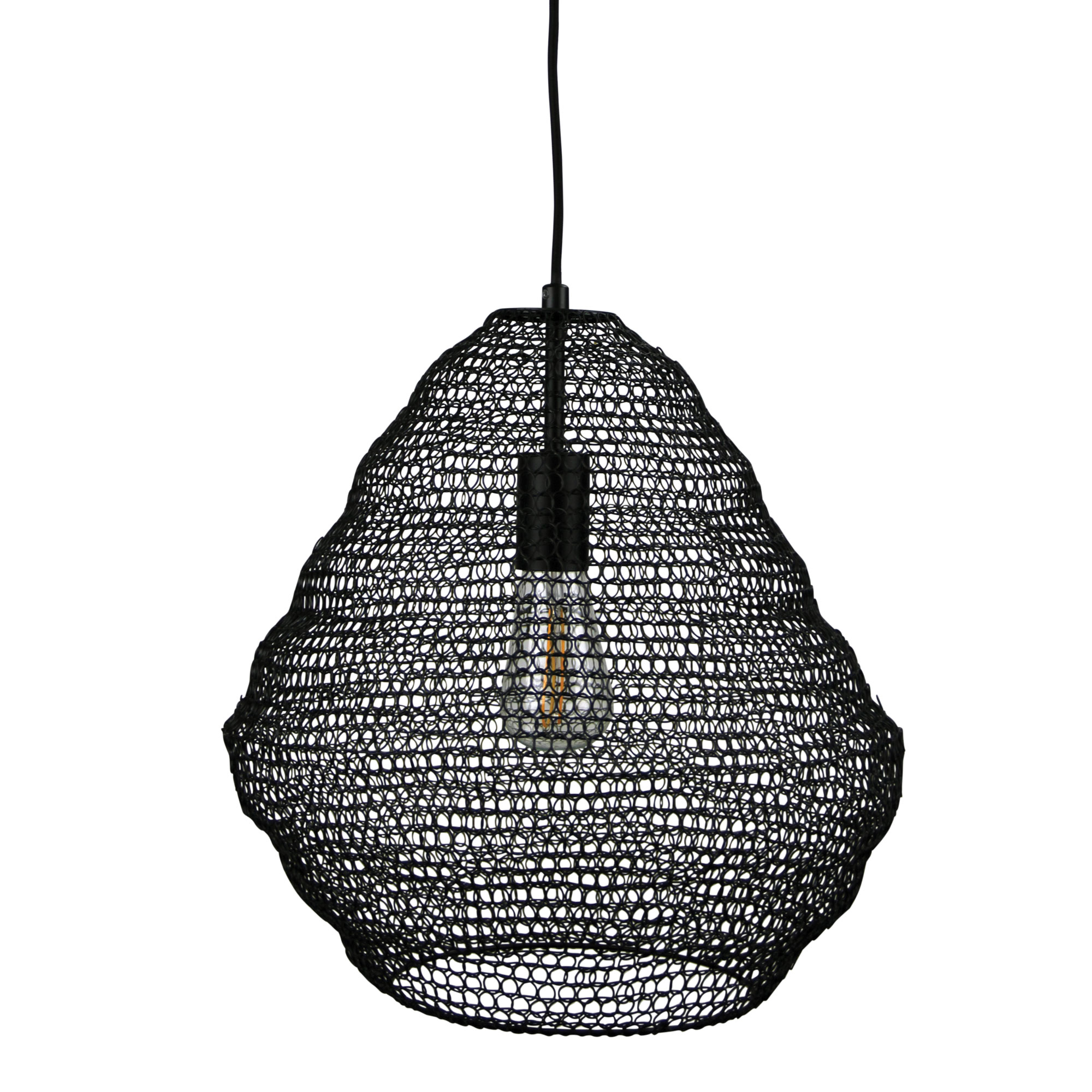 Lara Black Mesh Basket Pendant Light