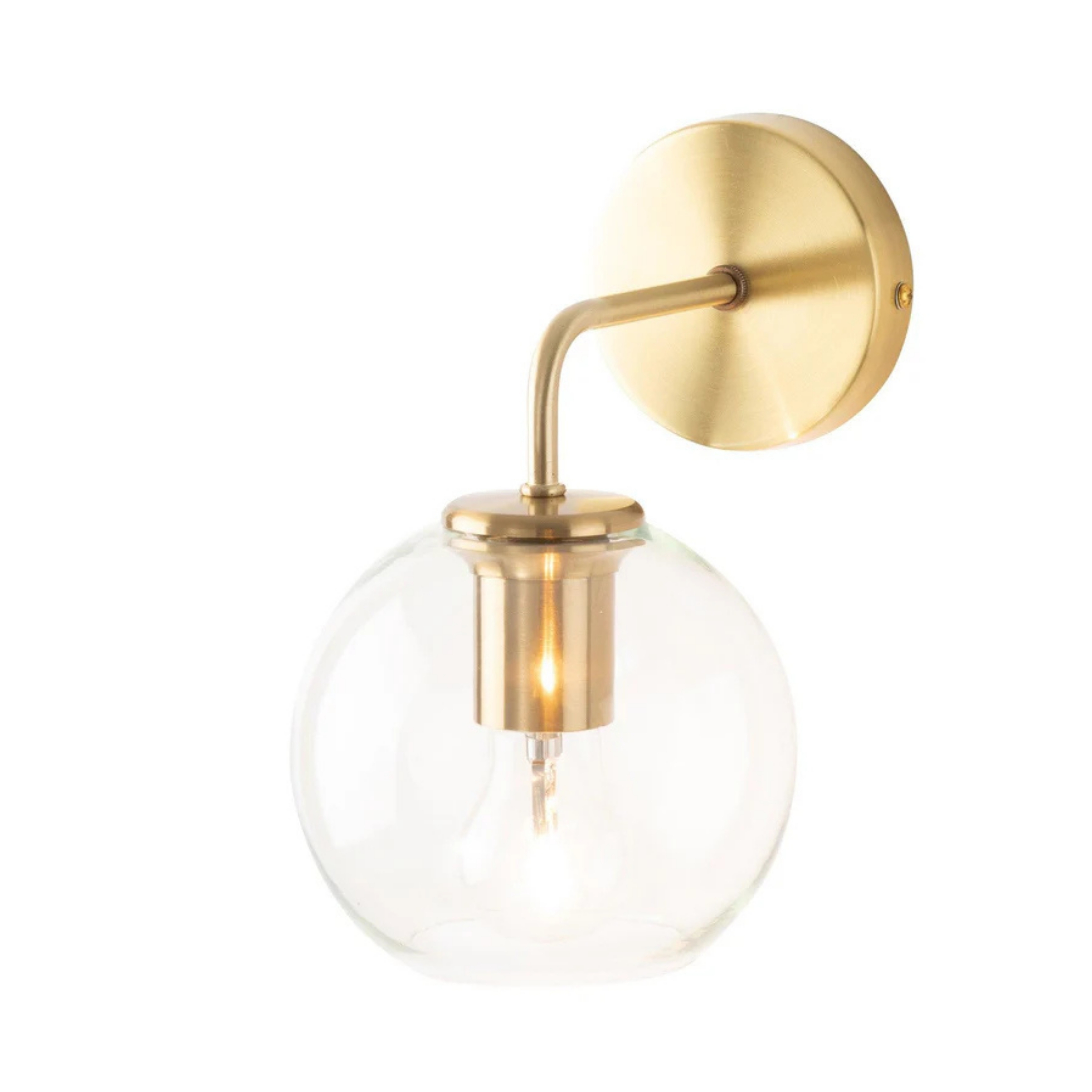 Savona Brass with Clear Glass Wall Sconce