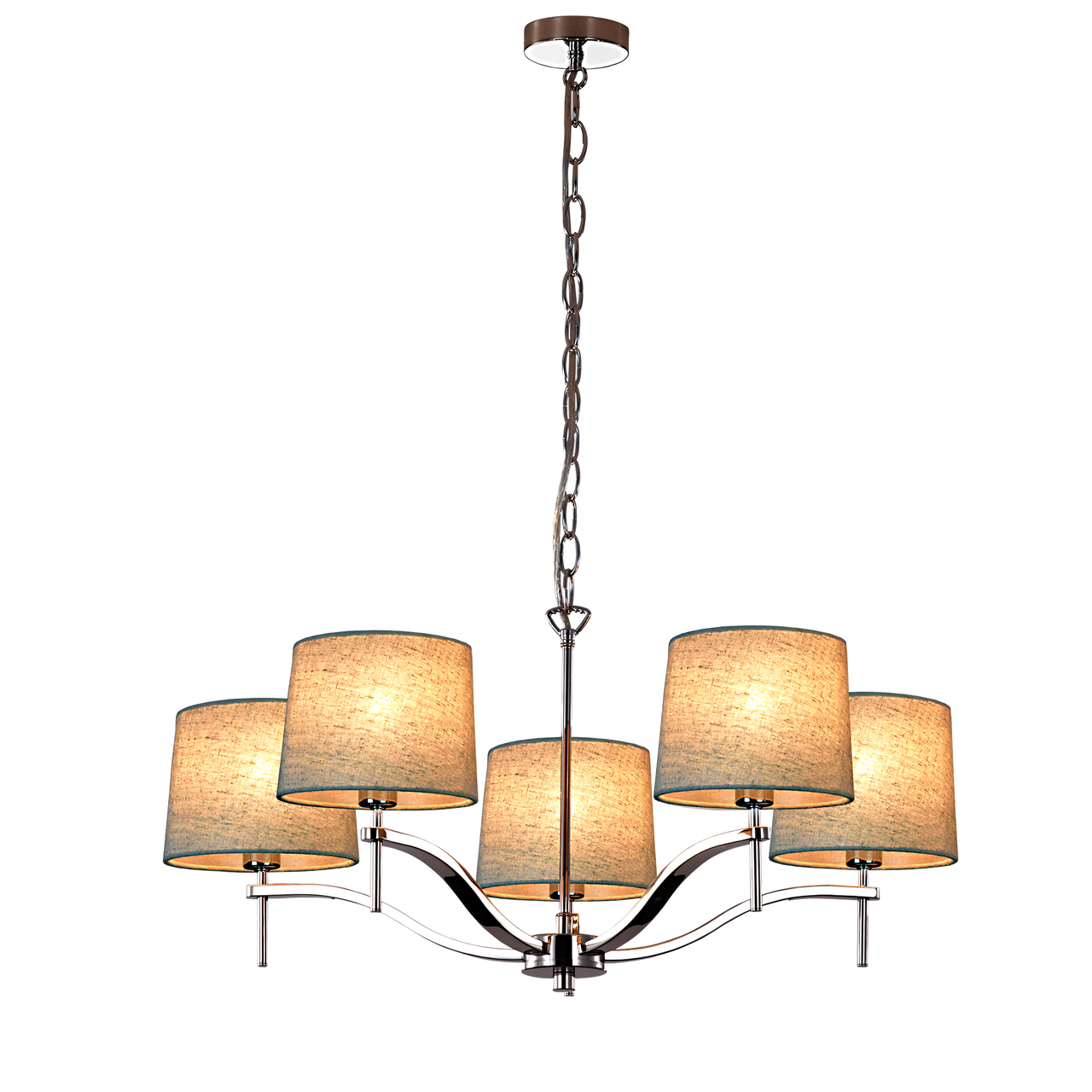 Grace 5 Light Chandelier - Natural Linen