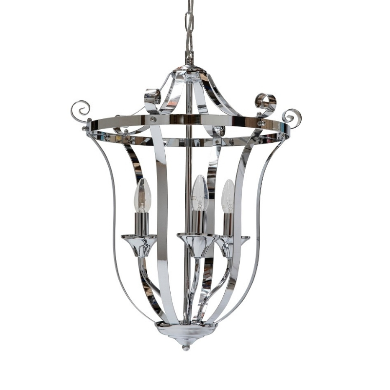 Conway 3 Light Chrome French Provincial Pendant Light