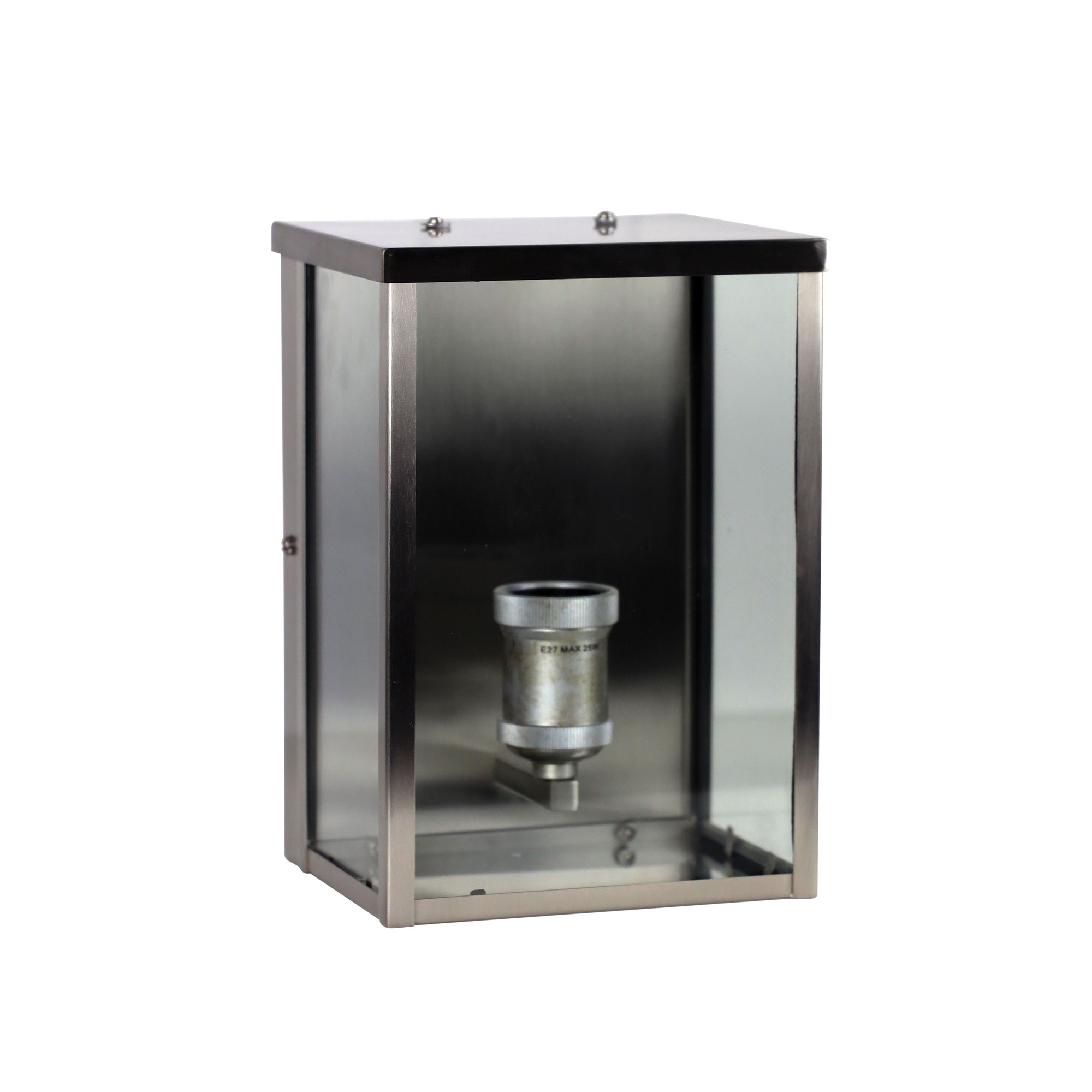 Berkley Brushed Chrome with Clear Glass Outdoor Wall Light