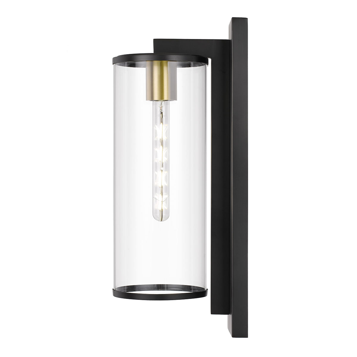Winfield Black Clear Outdoor Coach Wall Light
