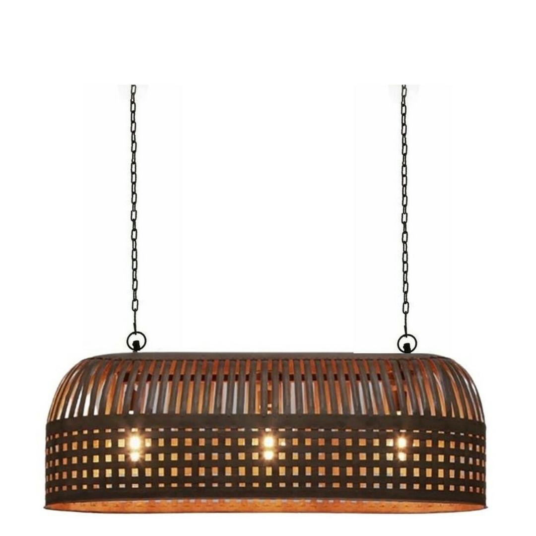 Eshan Rust Long Metal Pendant Light